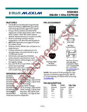 DS2430A+ datasheet  